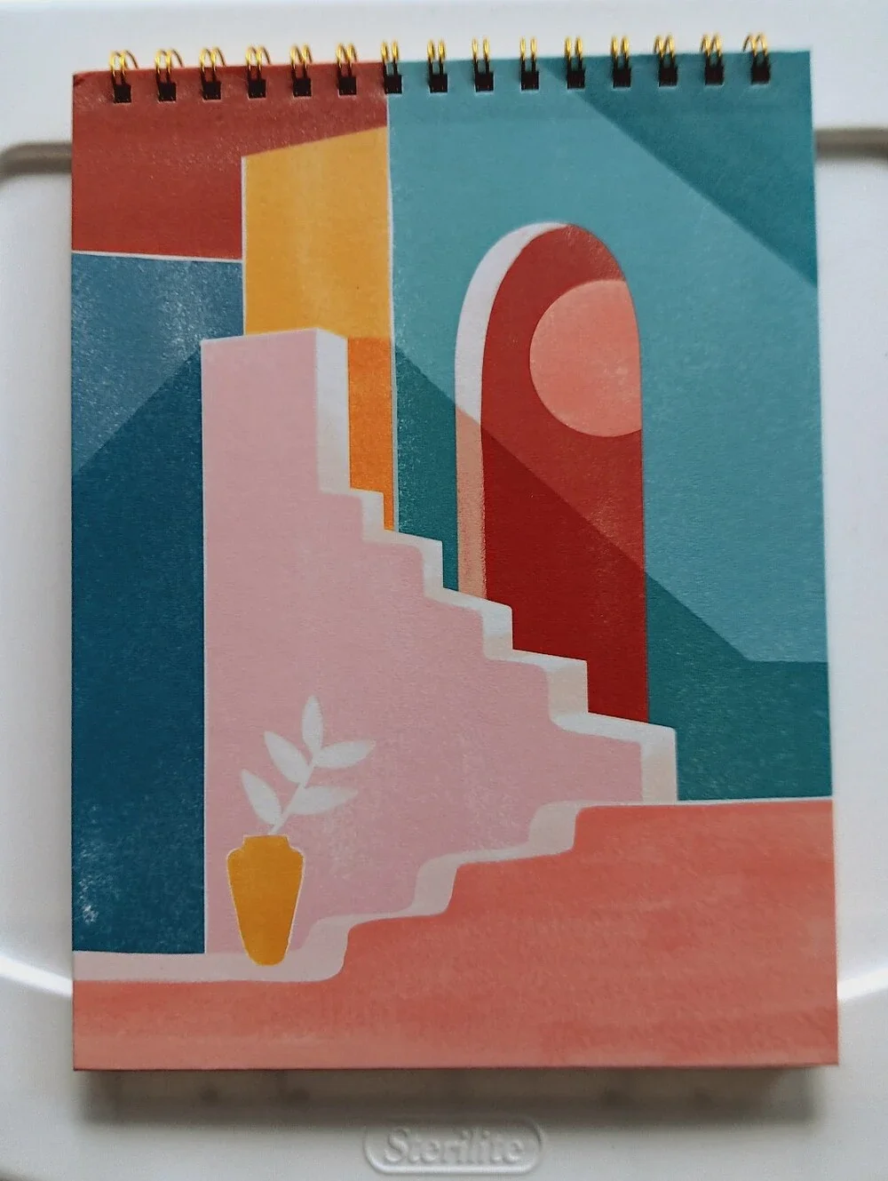 Clementine Paper Spiral Bound Top Flip Hardcover Notebook Blue Pink Lined Pages